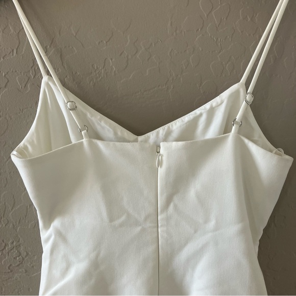 Likely Kelaya Bodycon Cocktail Dress Cream Ruffle Tulip Front Sleeveless Size 8 - Picture 6 of 13